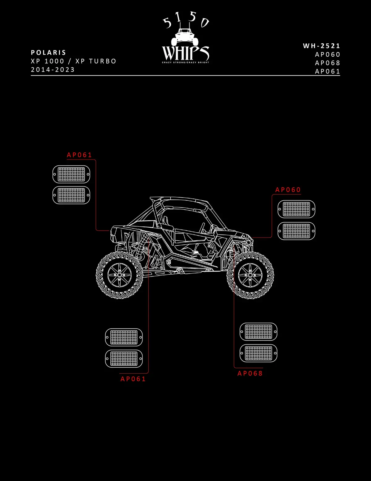 Rock Light 2.0 Bracket Kit (Rzr) 1