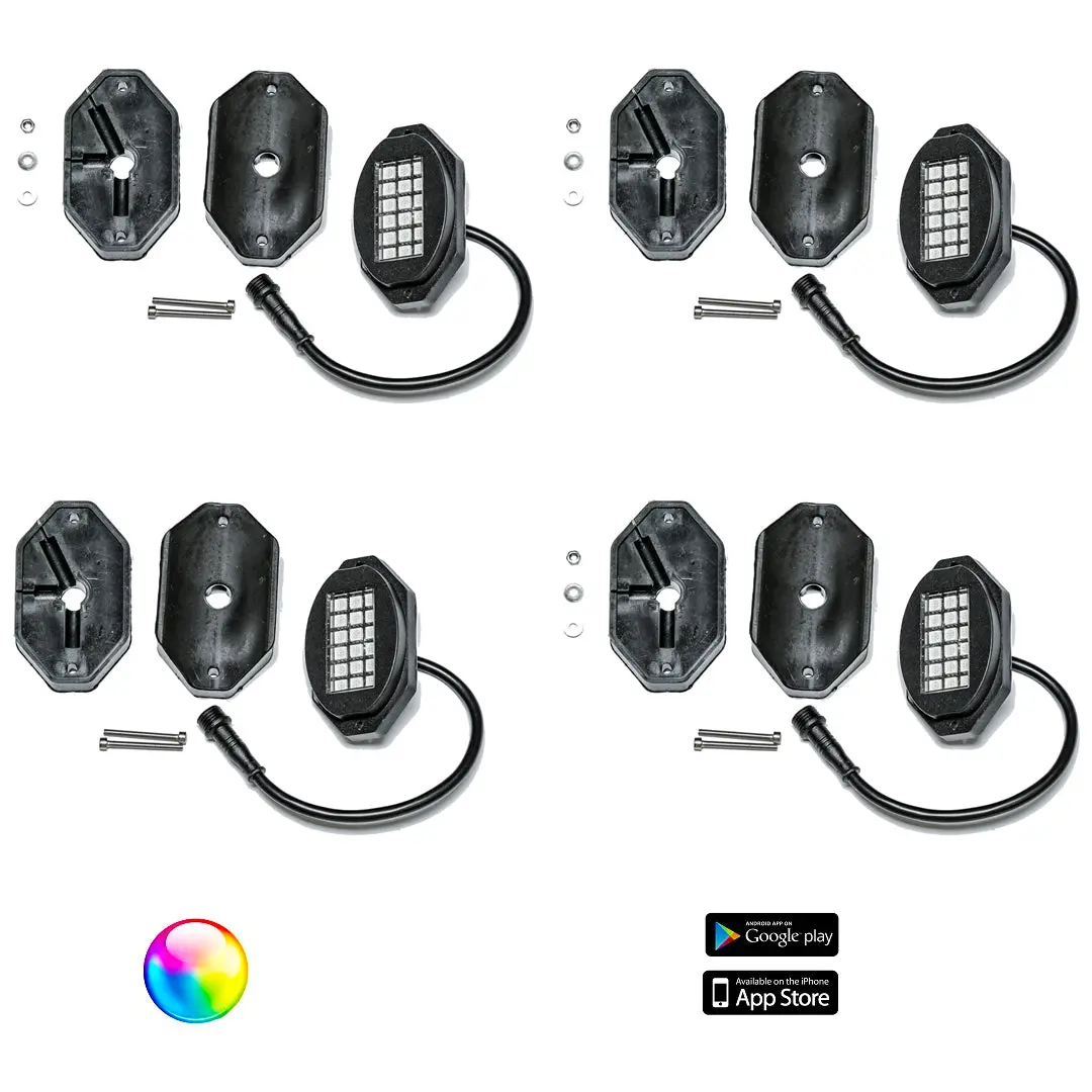 5150 Whips 187 Style Rock Lights W/ Control Harness 1