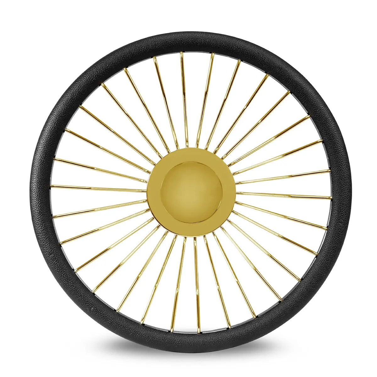 [Sale] 30 Curved Spokes Steering Wheel Gold 1