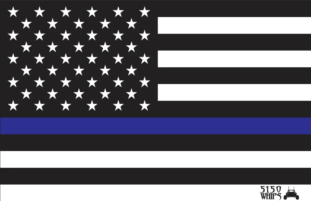 5150 Whips Heavy Duty American Flag (Blue Line) 1