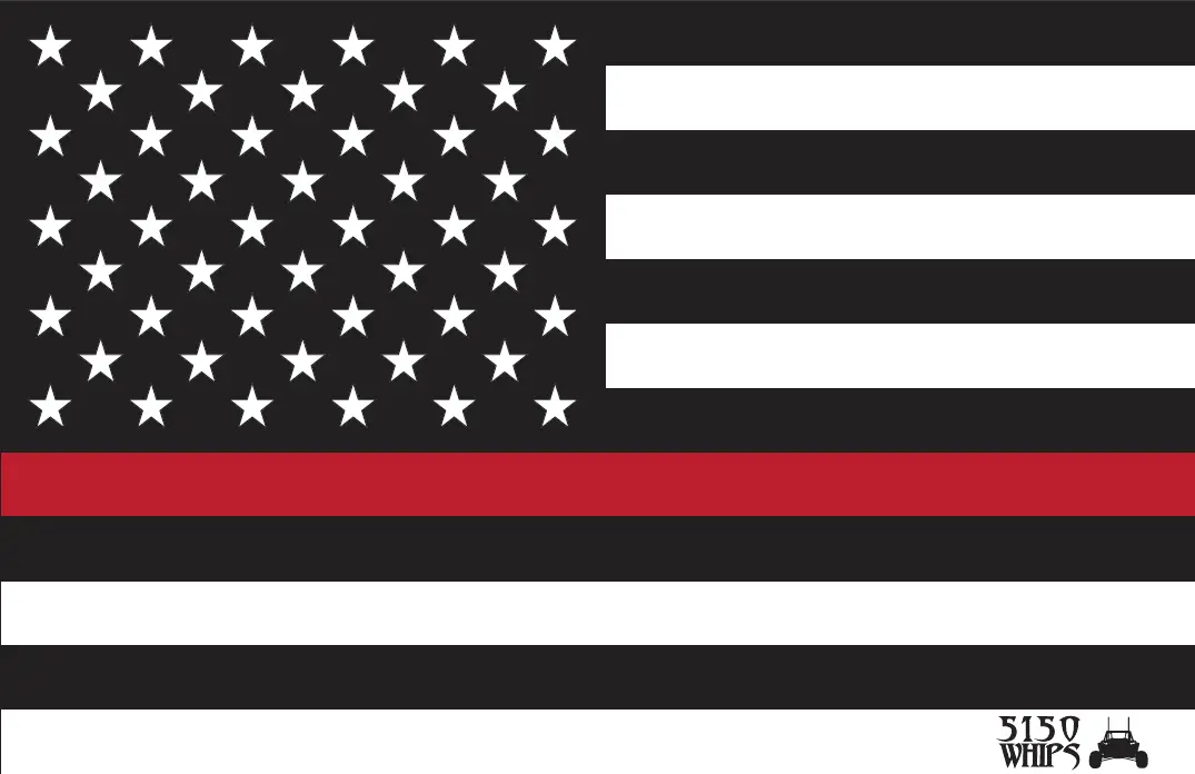 5150 Whips Heavy Duty American Flag (Red Line) 1