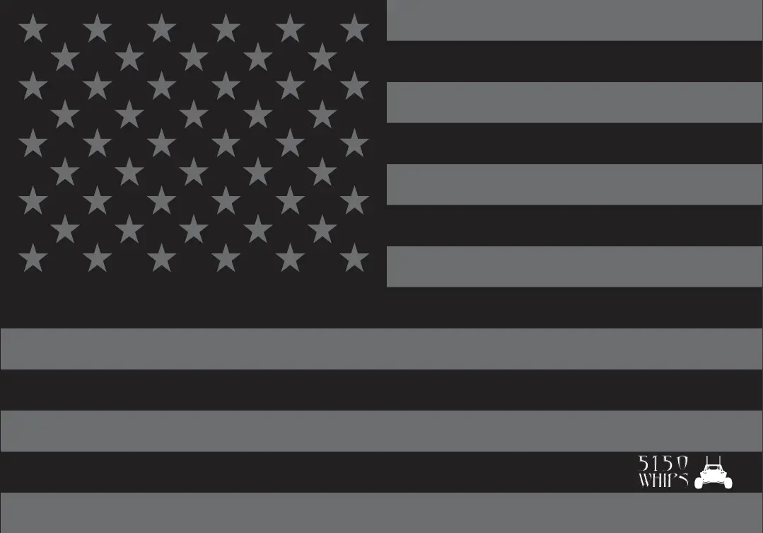 5150 Whips Heavy Duty American Flag (B&G) 1