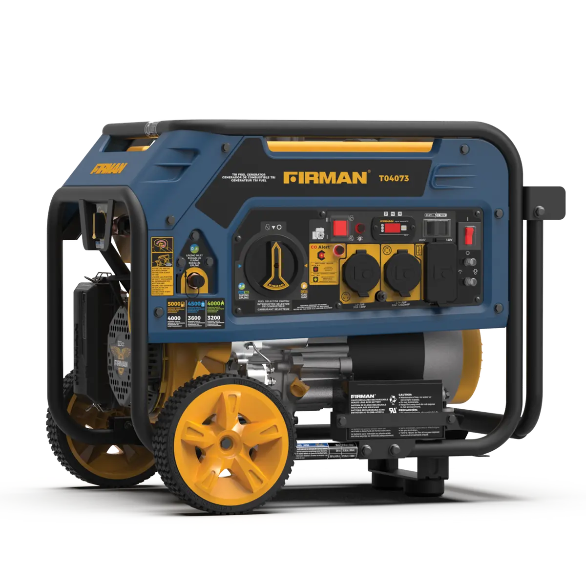 Tri Fuel Portable Generator 4000W Electric Start 120/240V With Co Alert 1