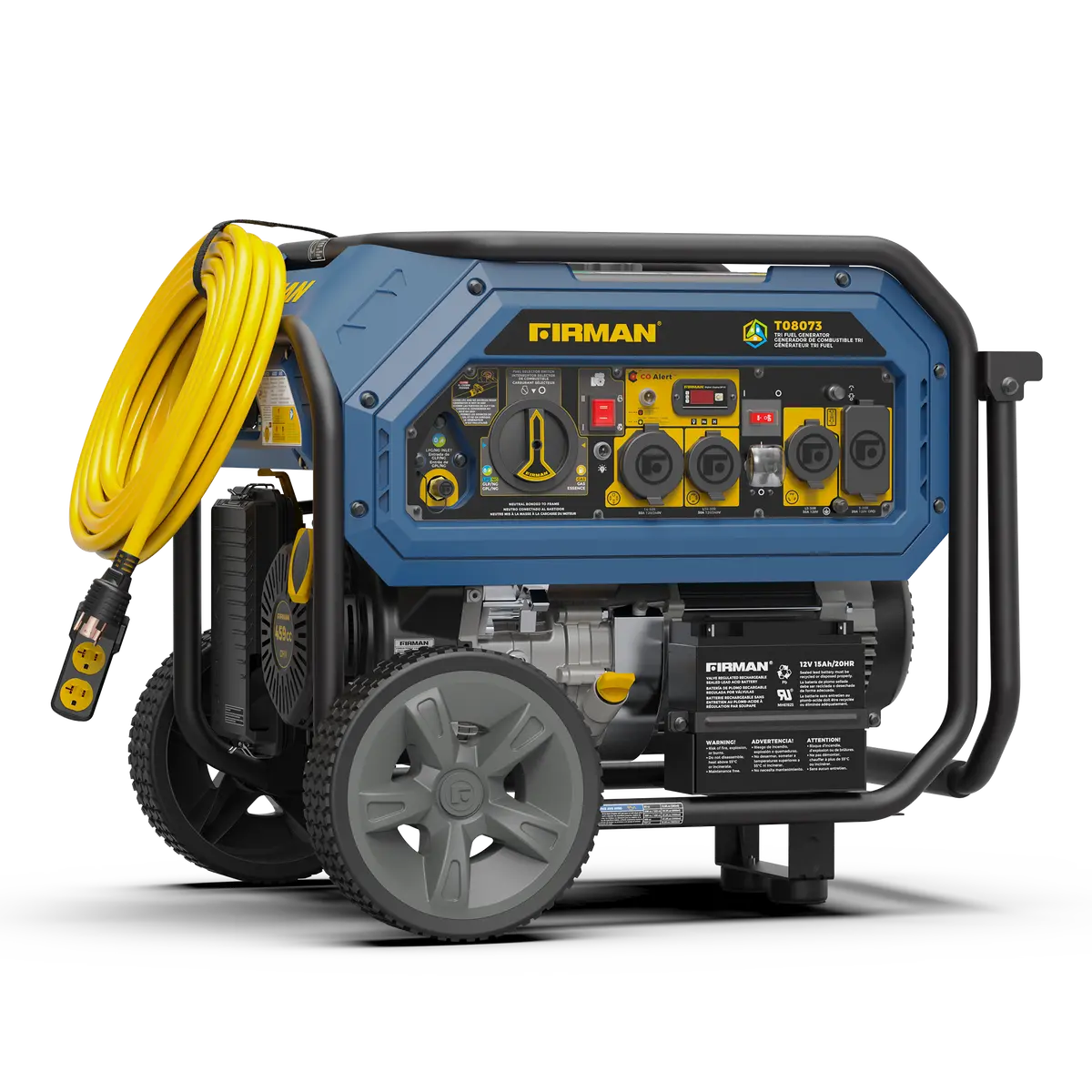 Tri Fuel  Portable Generator 10000/8000W Electric Start With Co Alert 1