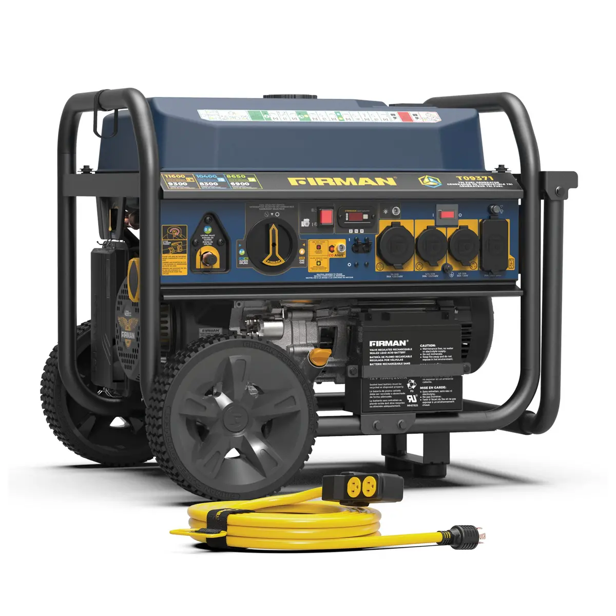 Tri Fuel Portable Generator 11600W Electric Start 120V/240V With Co Alert 1