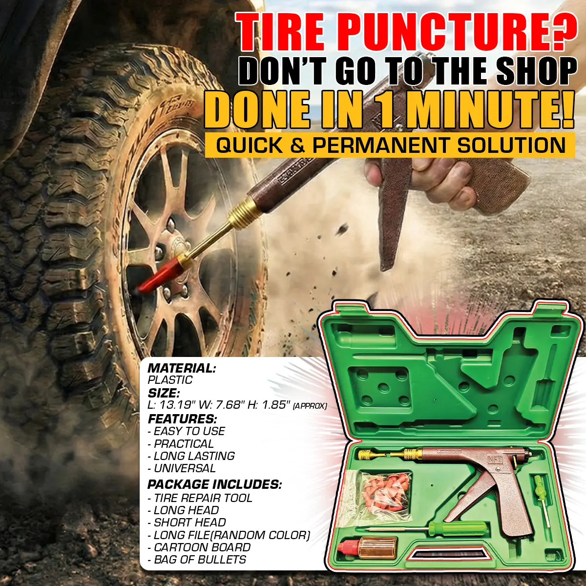 Tire Puncture Repair Kit 1