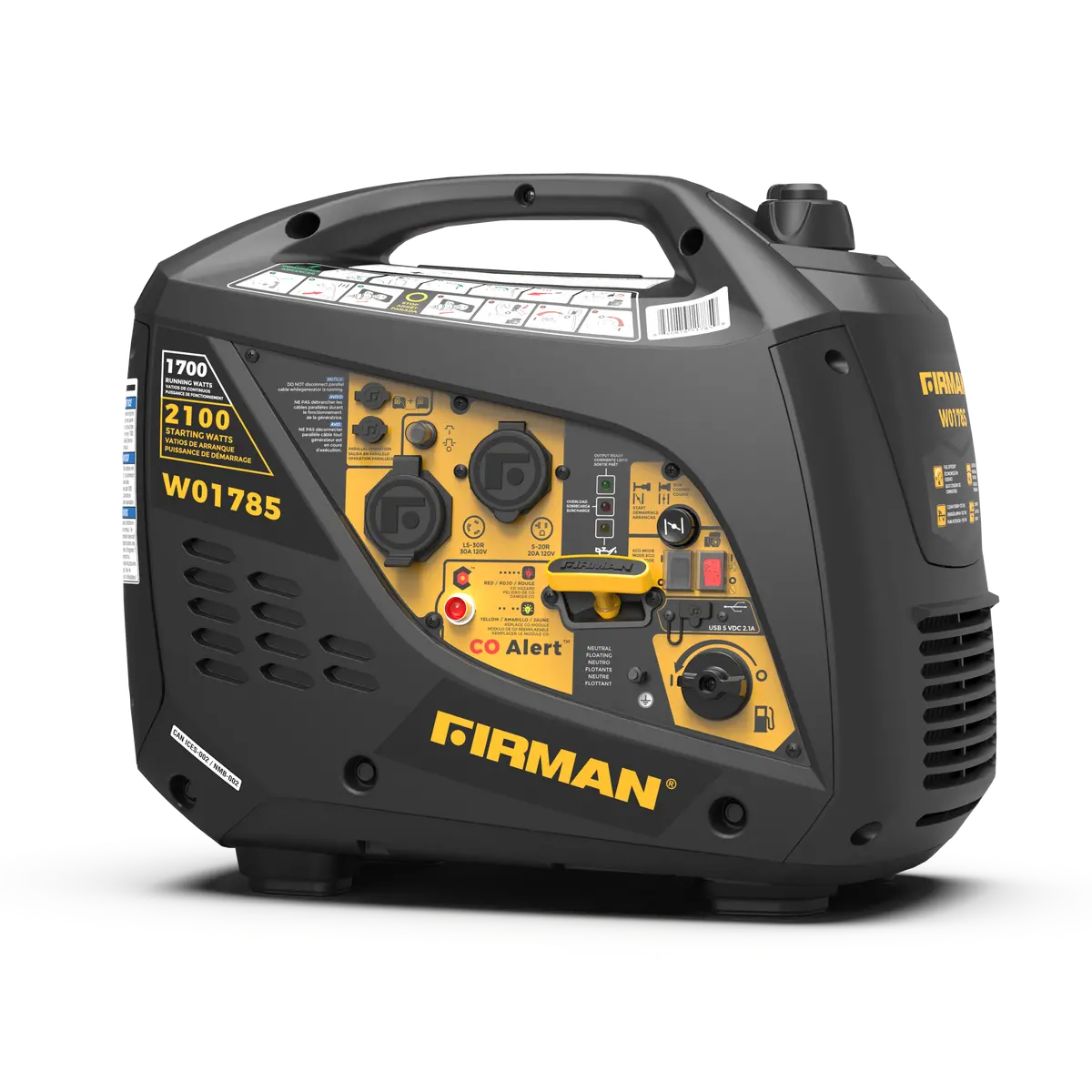 Inverter Portable Generator 2100W Recoil Start With Co Alert 1