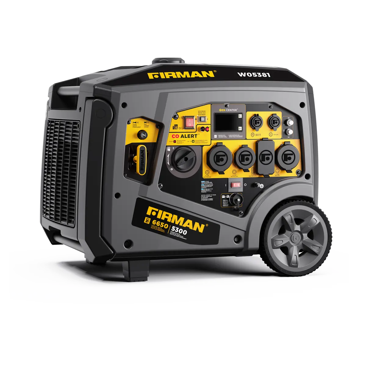 Gas Inverter Portable Generator 6650/5300 Watt 120/240V Co Alert 1
