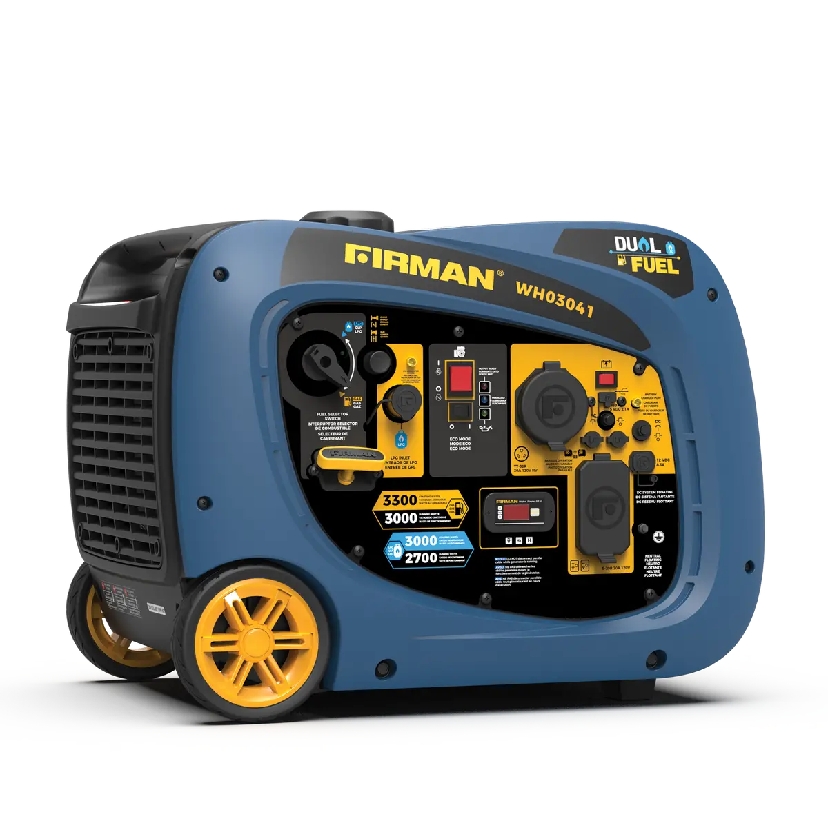 Dual Fuel Inverter Portable Generator 3300W Recoil Start 1