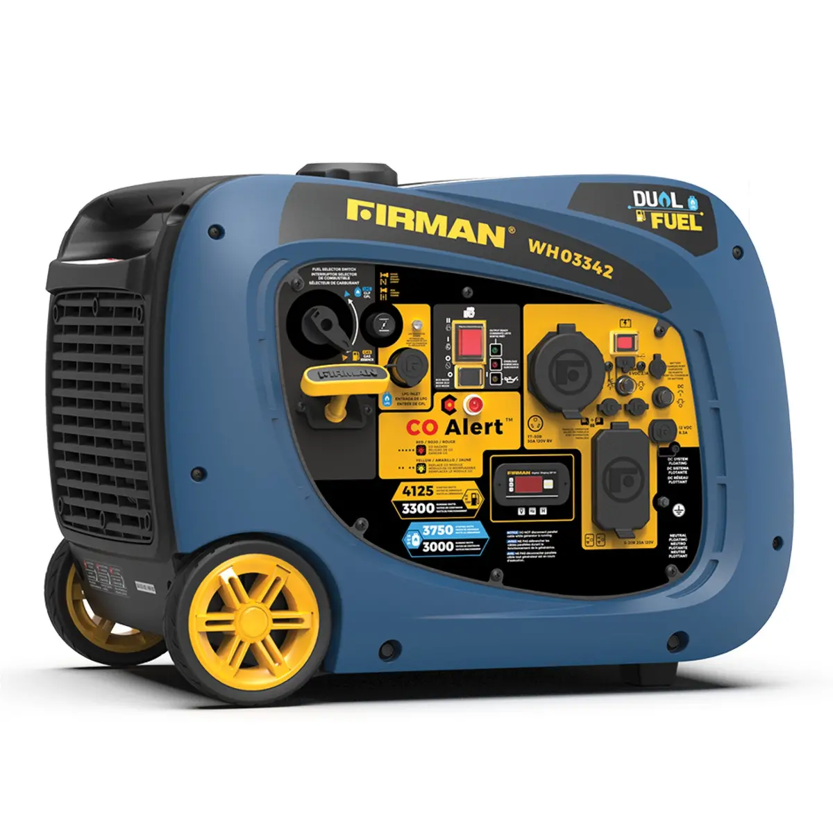 Dual Fuel Inverter Portable Generator 4125W Electric Start With Co Alert 1