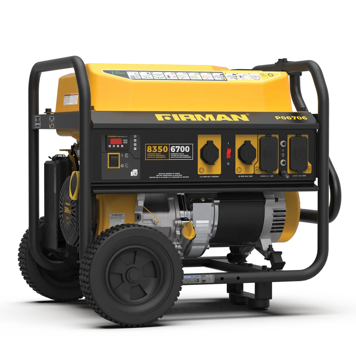 Gas Portable Generator 8350W Recoil Start 120/240V 1