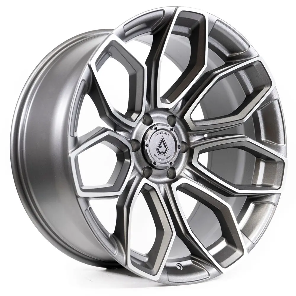 20X9 Arena A116 Cobra Texture Gunmetal Machine Clear Coat Wheel 5X5 (0Mm) 1
