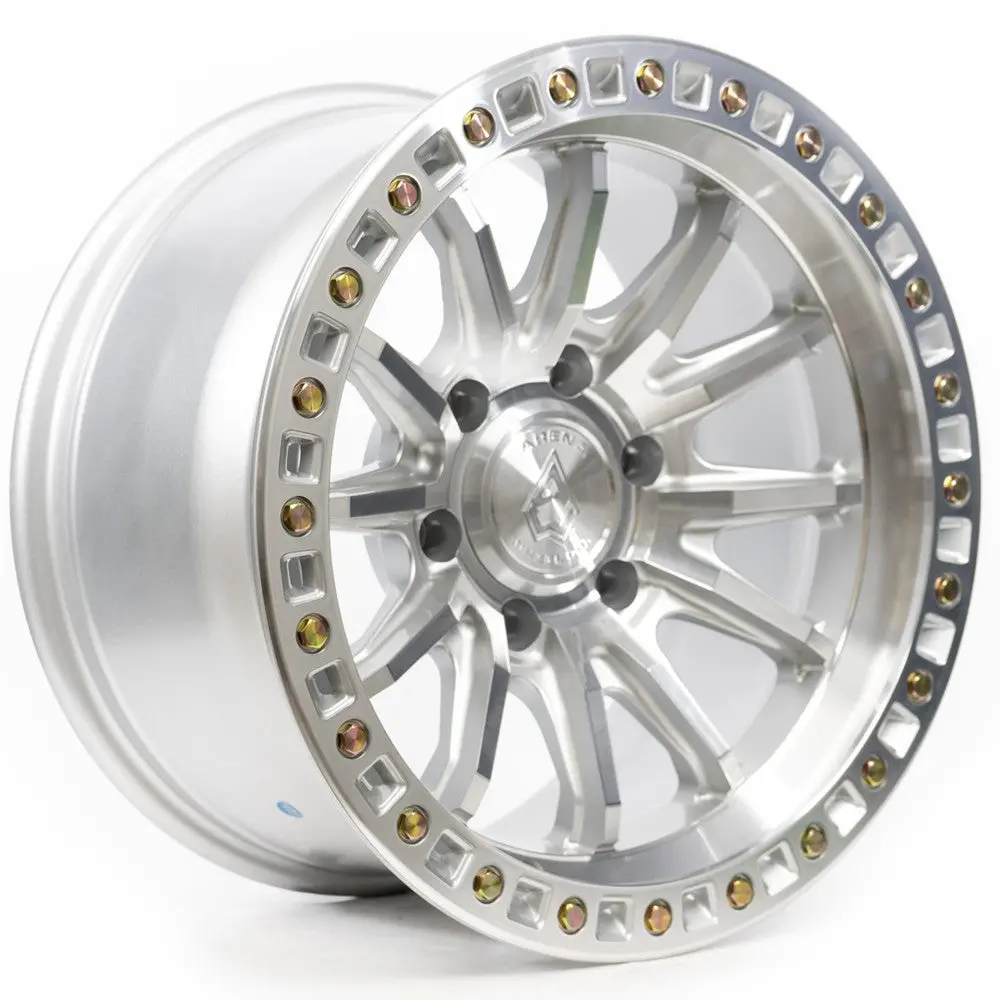 17X8.5 Arena A103 Mission Gloss Silver Machined Wheel 6X5.5 (25Mm) 1