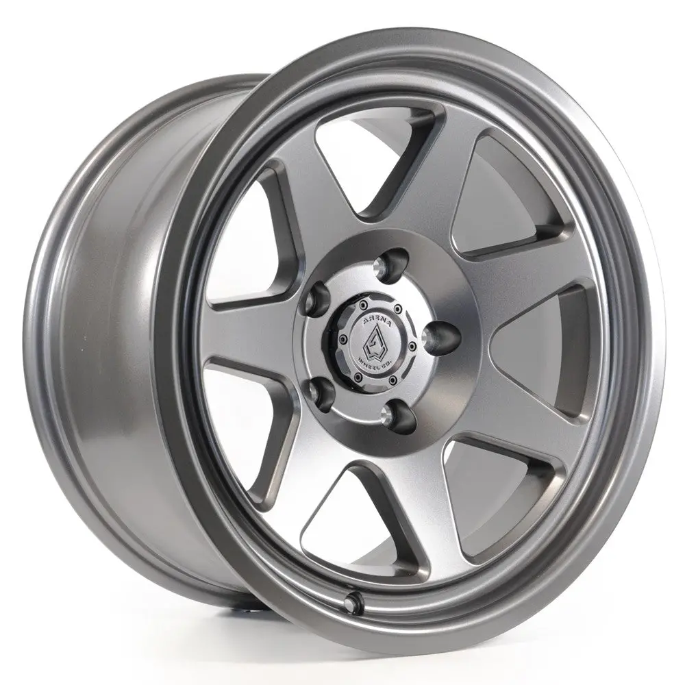 17X8.5 Arena A104 Ridge Satin Gunmetal Wheel 5X5 (0Mm) 1