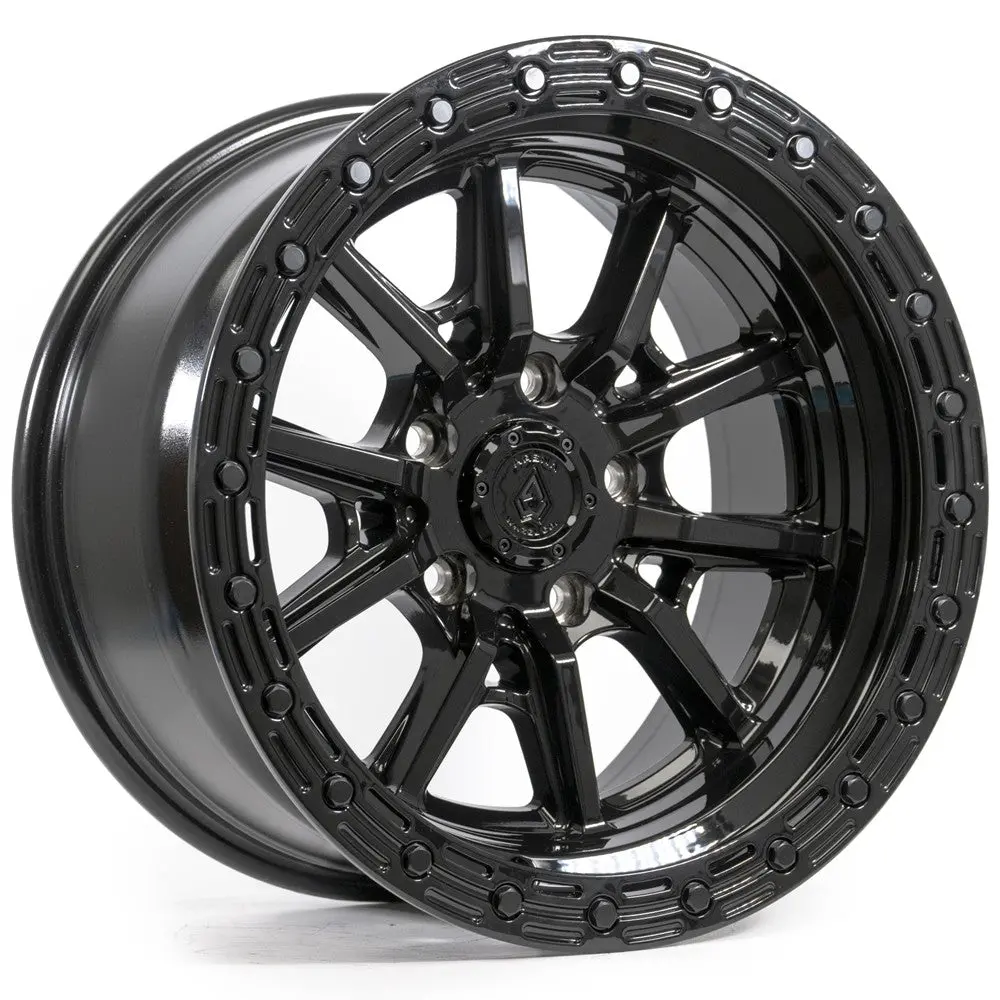 17X9 Arena A106 Trek Glossy Black Wheel 5X5 (1Mm) 1