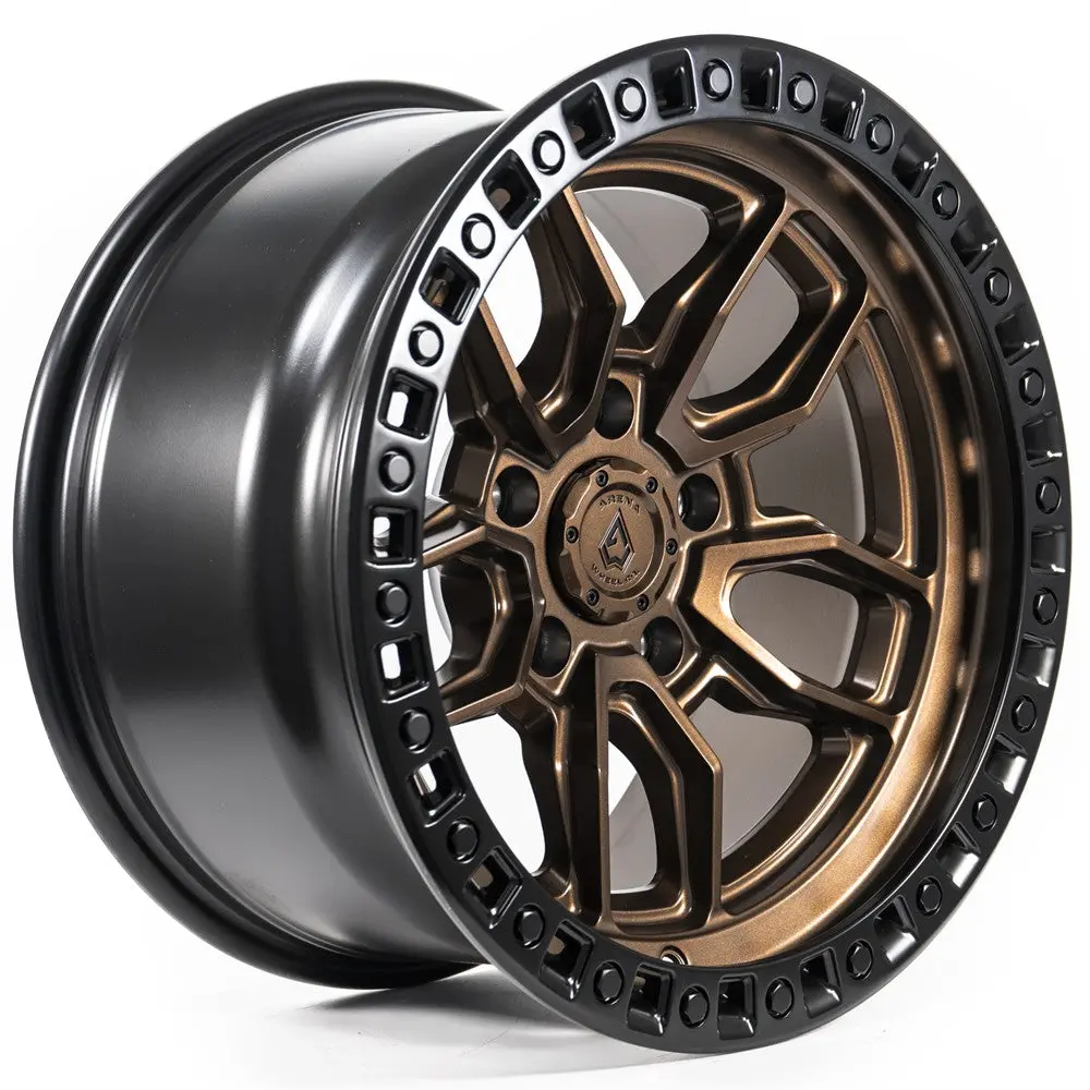 20X9 Arena A109 Hustle Smoked Bronze Center Satin Black Lip Wheel 5X5 (1Mm) 1