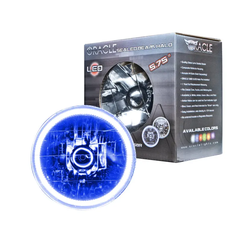 Oracle Pre-Installed Lights 5.75 In. Sealed Beam - Blue Halo 1