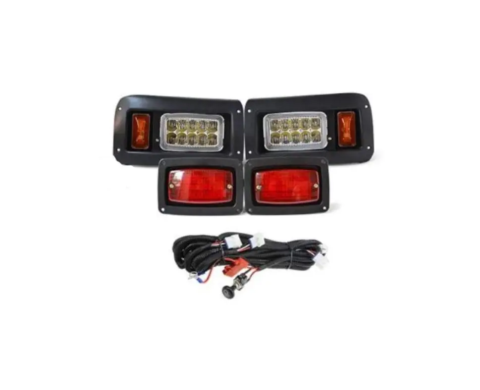 Golf Cart Led Headlight & Tail Light Kit For Club Car Ds Golf Carts 1993-Up 1