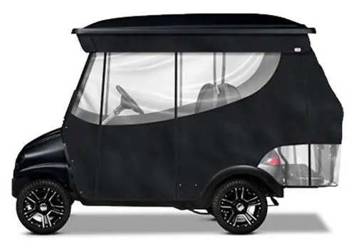 Custom Track Enclosure- Black For Yamaha Drive 4-Passenger Golf Carts 2007-2016 1