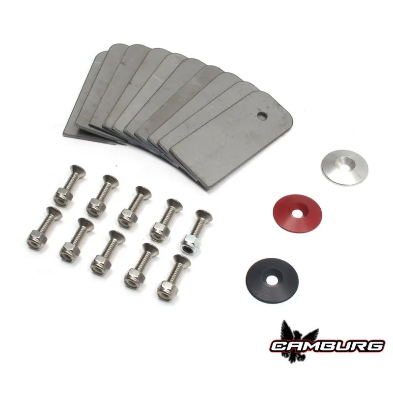 Camburg Black Fender Washer 10 Pack (Aluminum Washer Bolt Body Clip 1/8In. Tab) 1