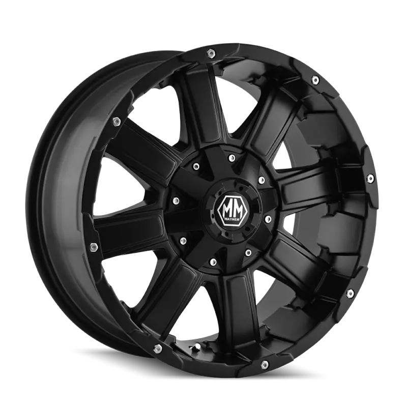 Mayhem 8030 Chaos 22X12 / 8X165.1 Bp / -44Mm Offset / 130.8Mm Hub Matte Black Wheel 1