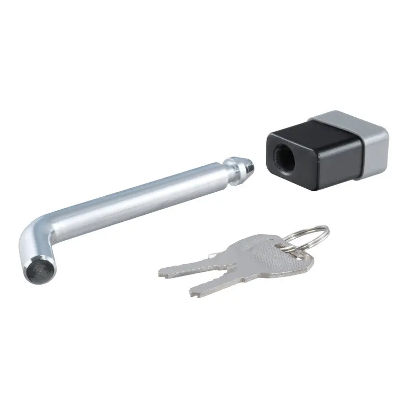 Curt Heavy-Duty Hitch Lock – 5/8" Pin Diameter, Fits 2", 2-1/2", Or 3" Receivers, Chrome Deadbolt Design 1