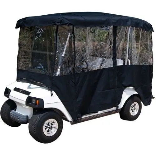 Universal 4 Passenger Black Enclosure For Golf Carts With 80" Top 1