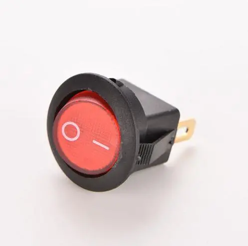 Illuminated 12V Accessory Rocker Switch, Red For Golf Cart 1