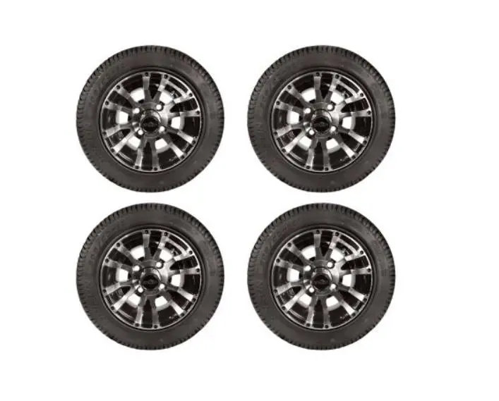Wolverine 10" Golf Cart Wheels & Tires- Set Of 4 1