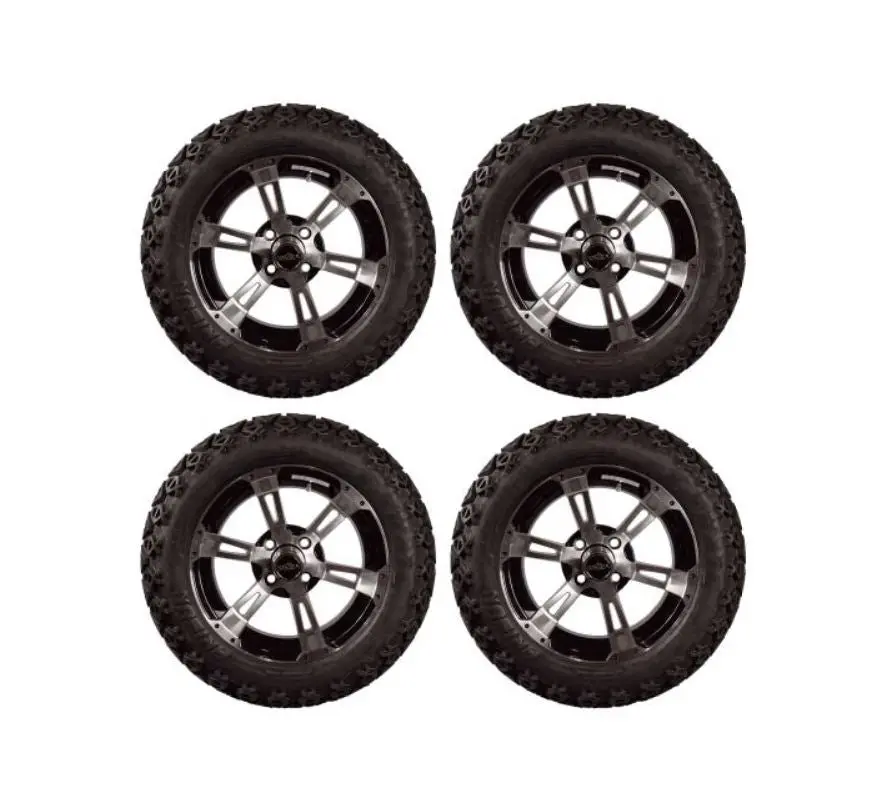 14" Colossus Wheels & 23X10-14 All Terrain Golf Cart Tires- Set Of 4 1