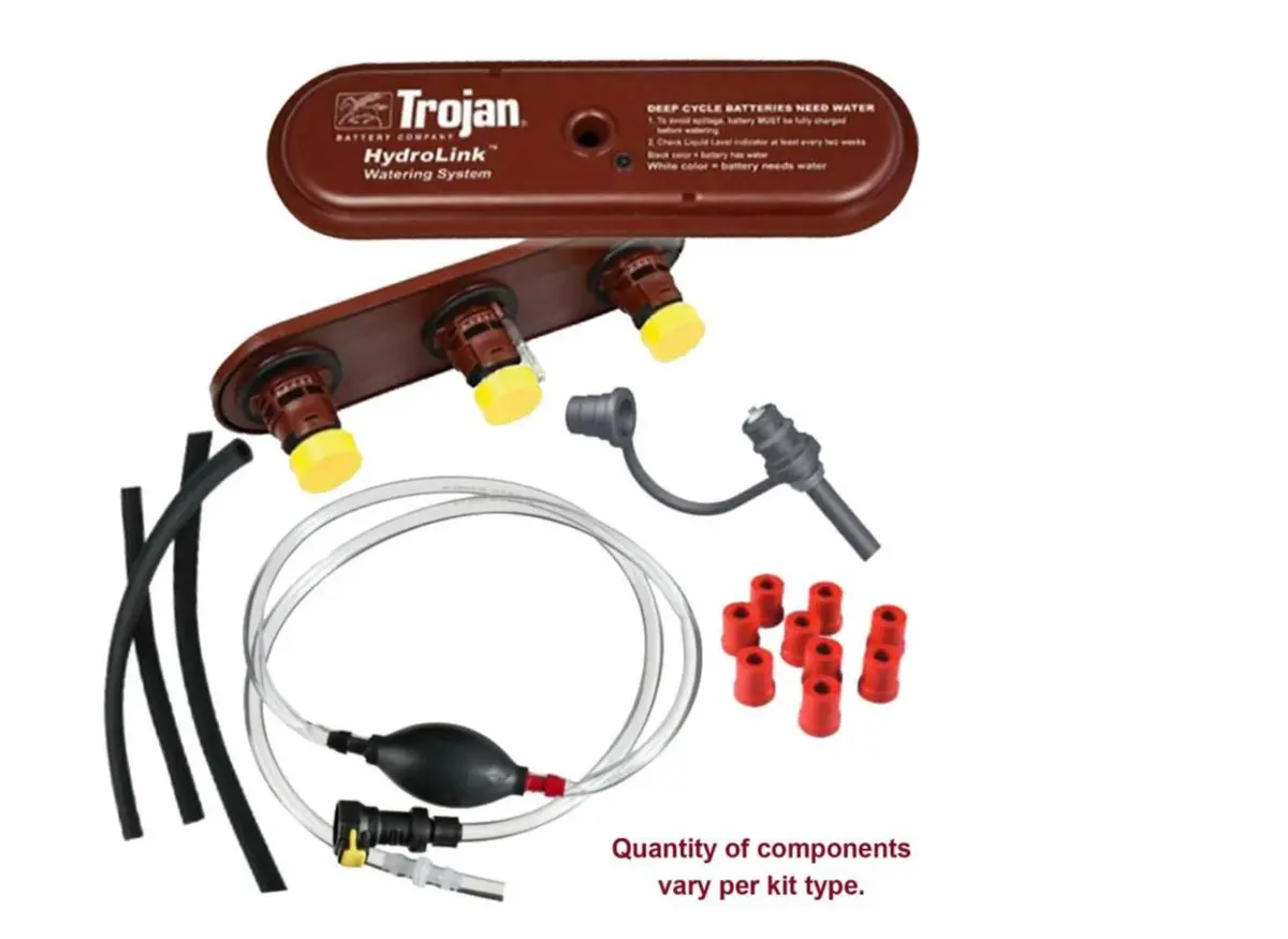 Trojan Battery Watering Kit With Hand Pump For 48V Golf Carts With 8V Batteries 1
