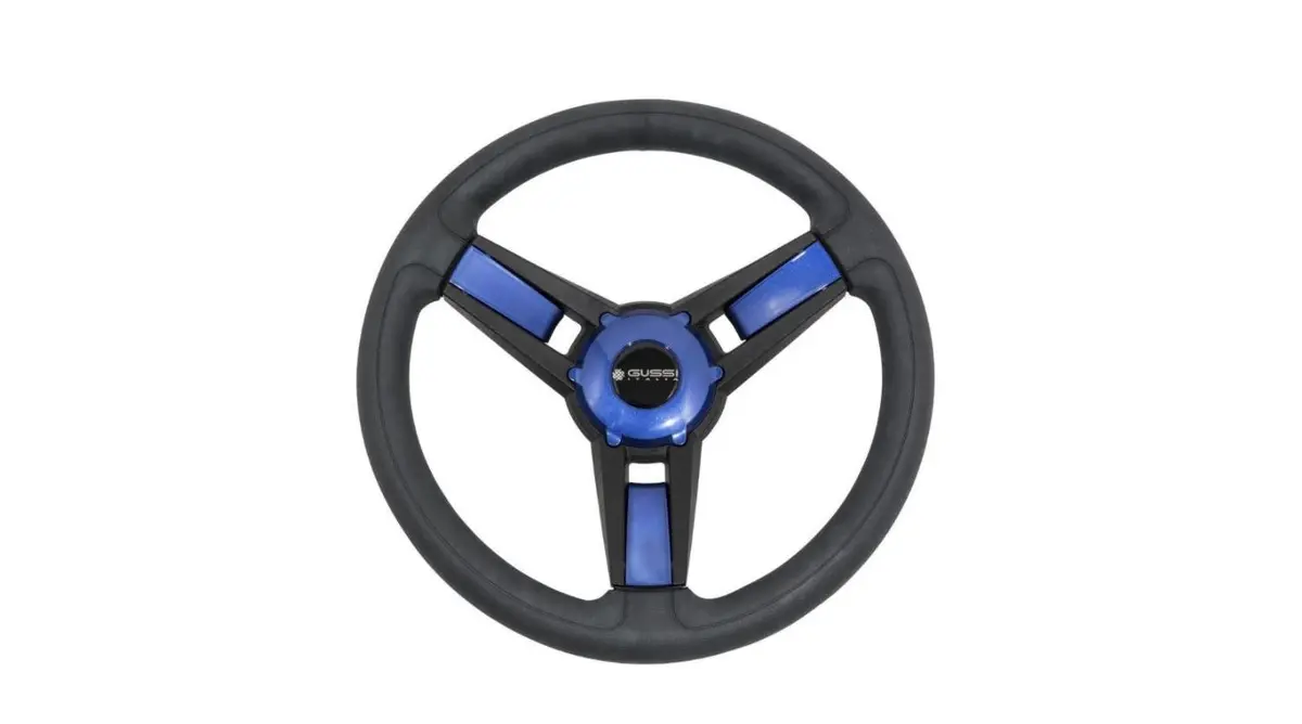 Gussi Model Black Blue Steering Wheel For Club Car Precedent Golf Carts 2004+ 1