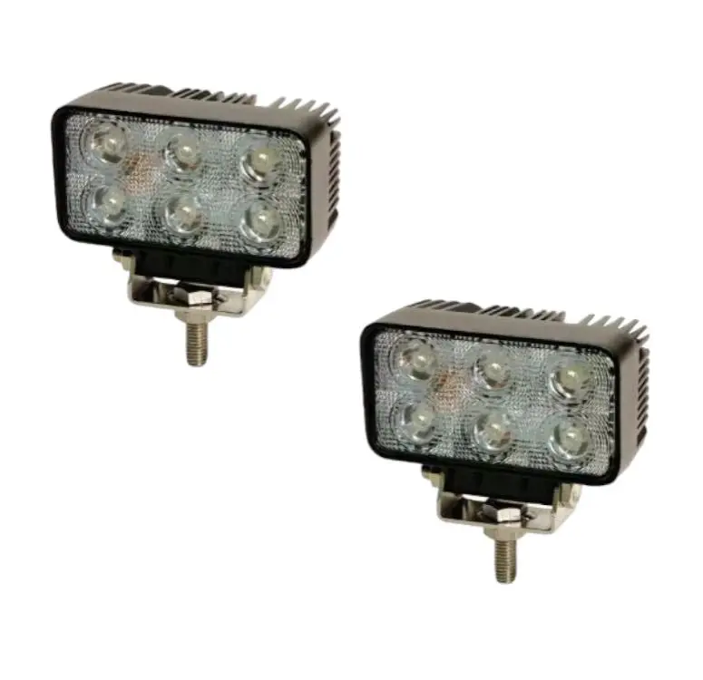 2 Pack- Small Rectangle 6-Led Work Lamps For Golf Carts, Trucks, Atvs 1