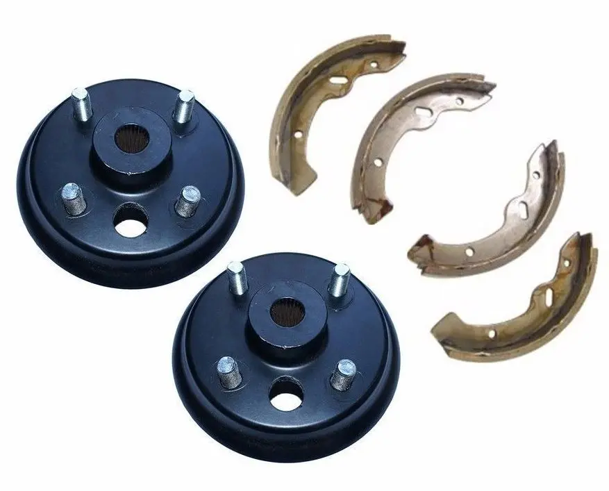 Brake Shoes & Drums Set For Ezgo Txt Electric & 2-Cycle Gas Golf Carts 1997+ 1