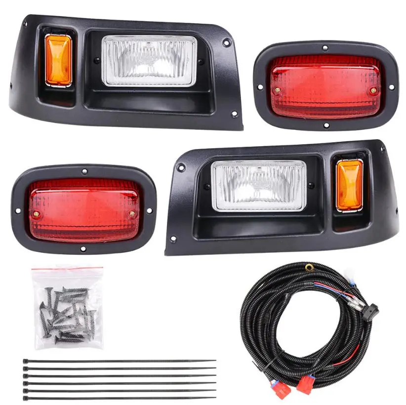 Basic Headlight & Taillight Kit For Club Car Ds Golf Carts 1993+ 1
