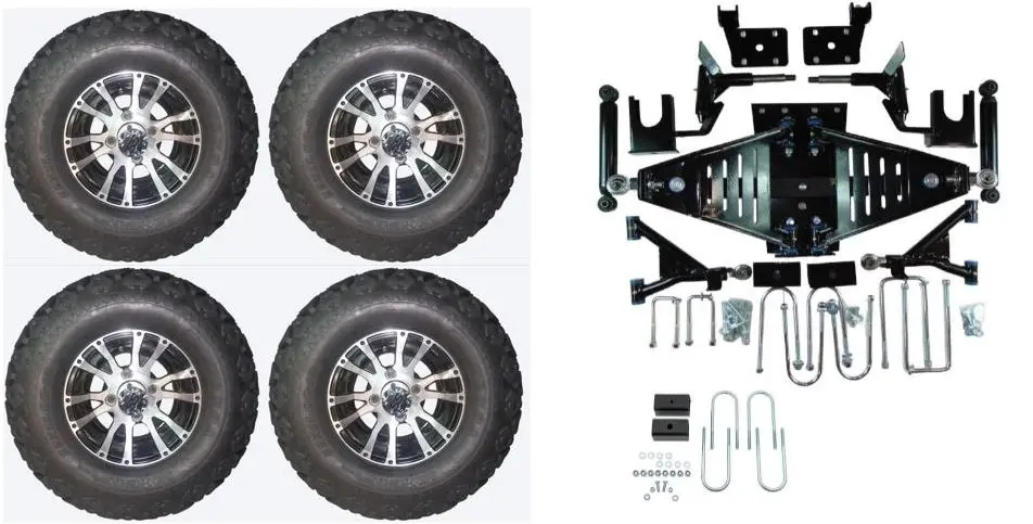 Lift Kit Combo With 10" Wolverine For Ezgo Rxv Electric Golf Carts 2015+ 1