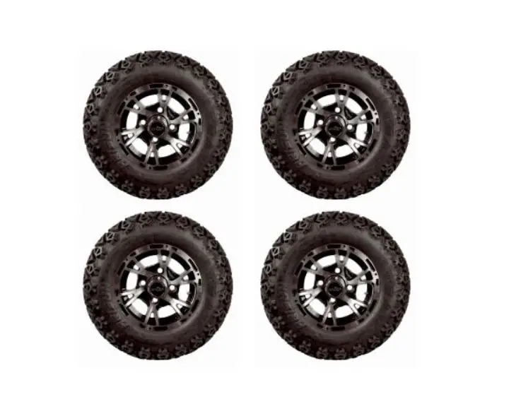 10" Flash Wheels & 22X11-10 All Terrain Golf Cart Tires 1