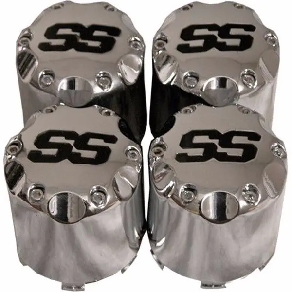 Ss Chrome Center Caps- Snap-On Style For 8" Golf Cart Wheels 1