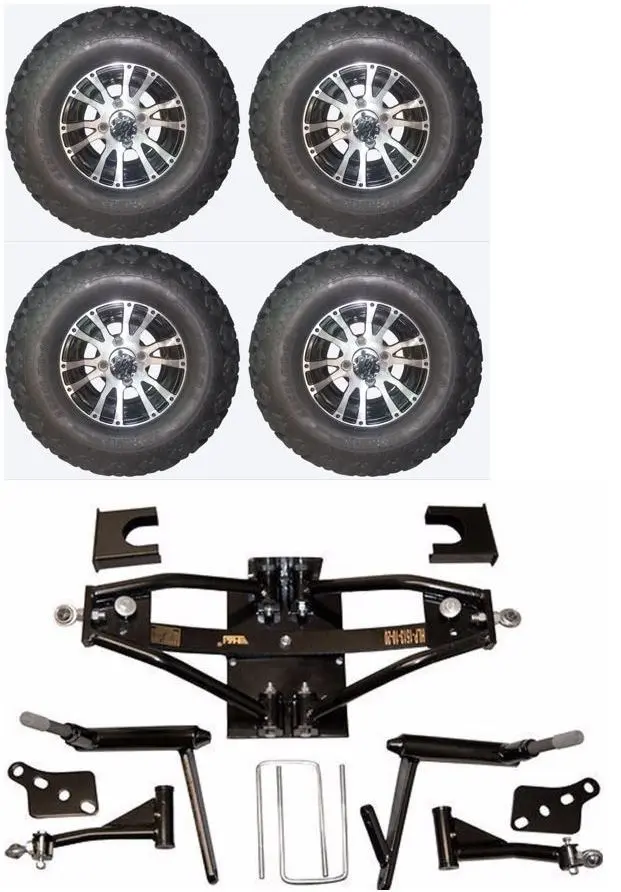 Lift Kit Combo With 10" Wolverine 22X11-10 For Club Car Ds Golf Carts 1984-2003 1