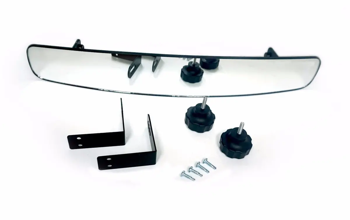 180 Degree Convex Mirror With Attachments For Golf Carts 1