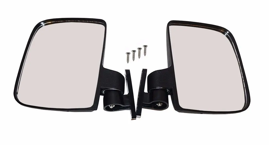 New Pair (2) Folding Side View Mirrors For Club Car, Ezgo, Yamaha Golf Carts 1