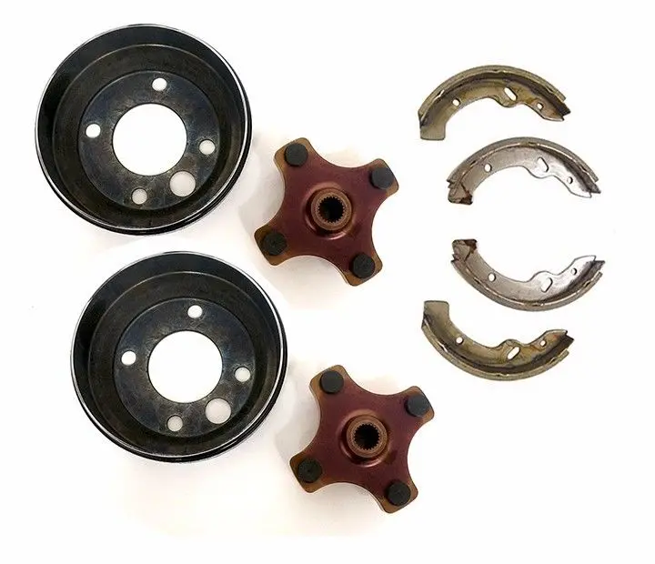 Brake Shoes & Drums Set..Ezgo Txt Electric 1997+..Pk2127(2) + Bs-124(1) 1