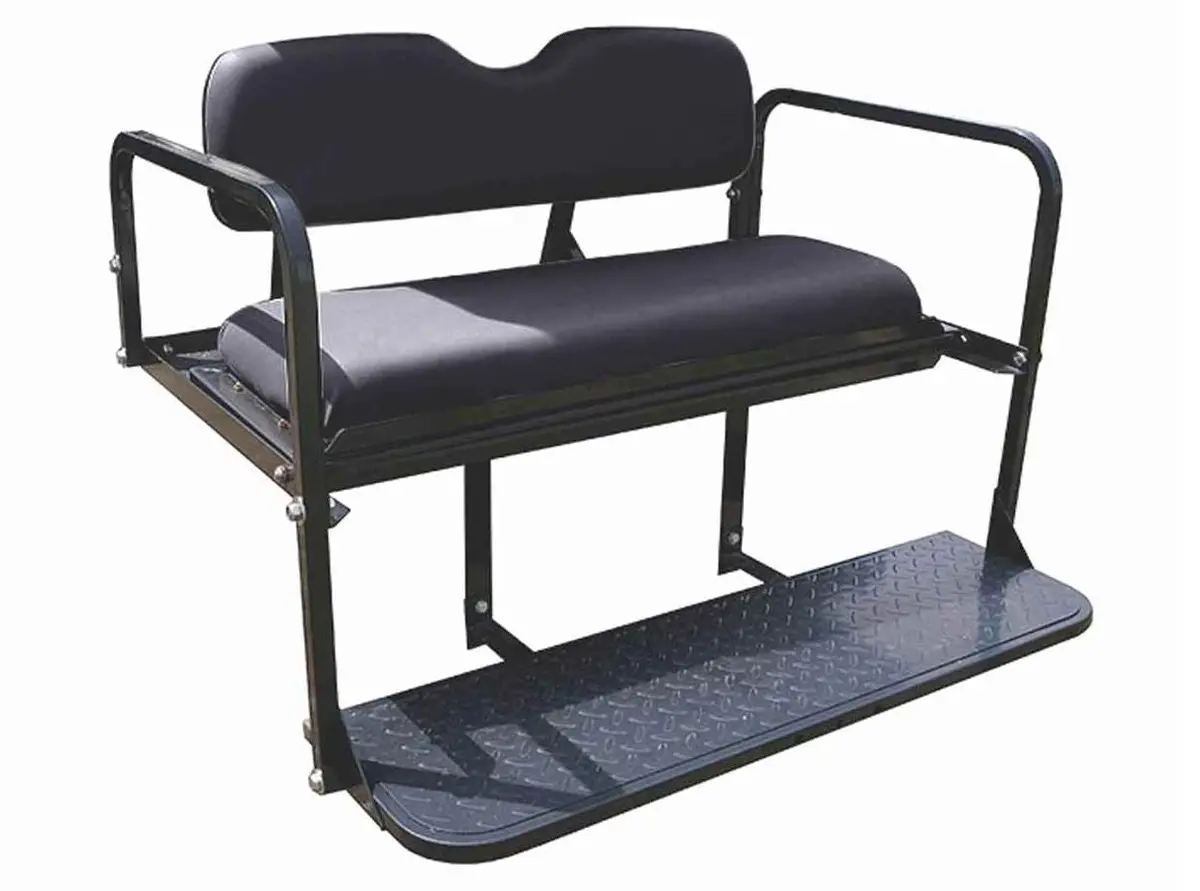 Rear Seat Kit- Black For Club Car Precedent Golf Carts 2004+ 1