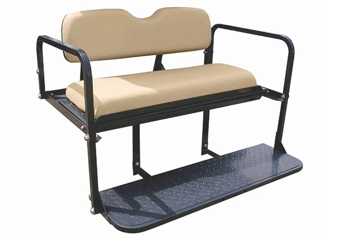 Rear Flip Seat Kit-Buff For Club Car Precedent Golf Carts 2004+ 1