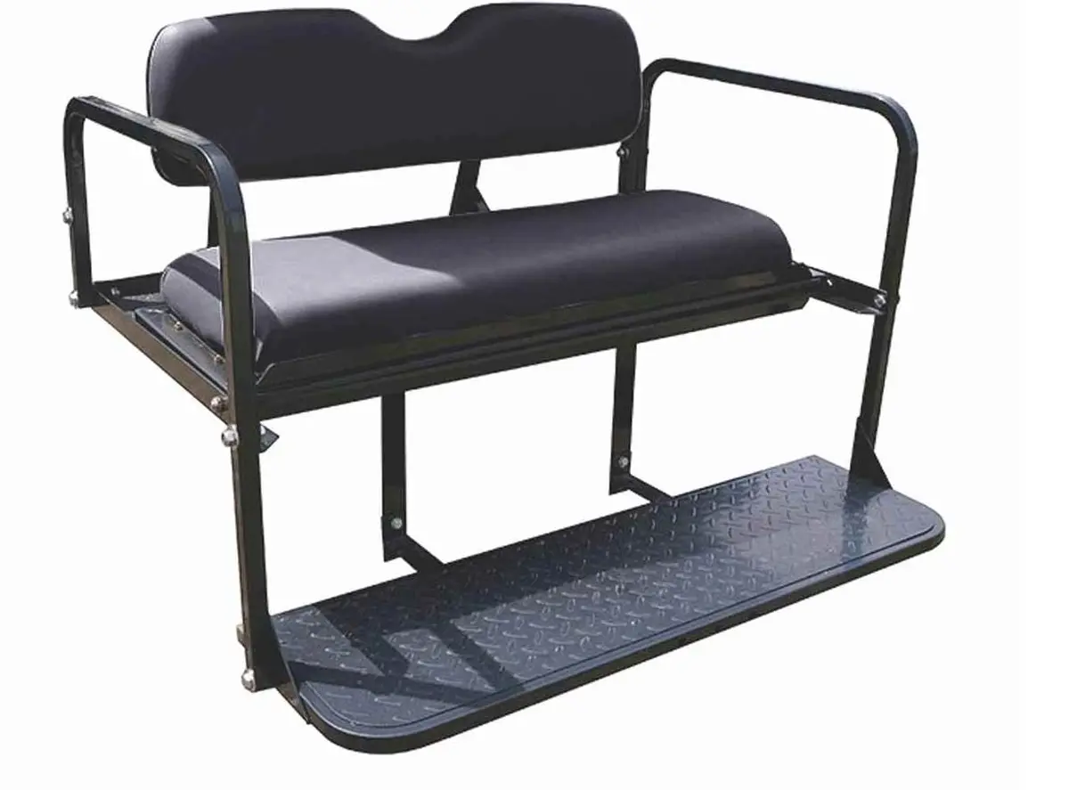 Rear Seat Kit- Black For Ezgo Txt Golf Carts 1995+ 1