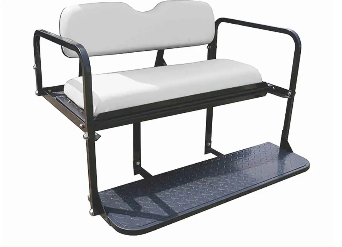 Rear Seat Kit- White For Ezgo Txt Golf Carts 1995+ 1