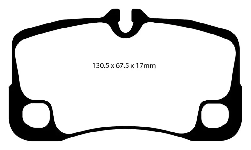 Ebc Yellowstuff Rear Brake Pads For 2009–2012 Porsche 911 (997) 3.6L Carrera 2 – Cast Iron Rotor Compatible 1