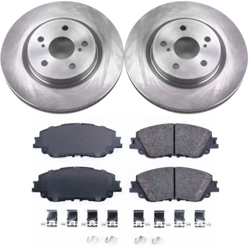 Power Stop Autospecialty Front Brake Kit – For 2019 Toyota Avalon, Includes Pads, Rotors, And Hardware 1