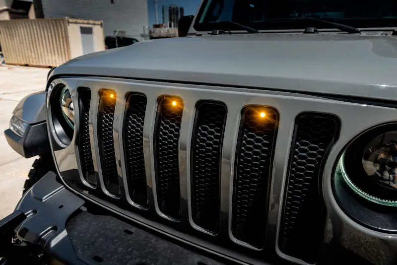 Oracle Amber Led Pre-Runner Grille Light Kit For Jeep Wrangler Jl 1
