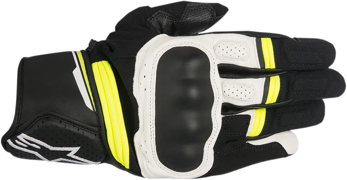 Alpinestars Booster Gloves – Black/White/Yellow, Size 3Xl 1